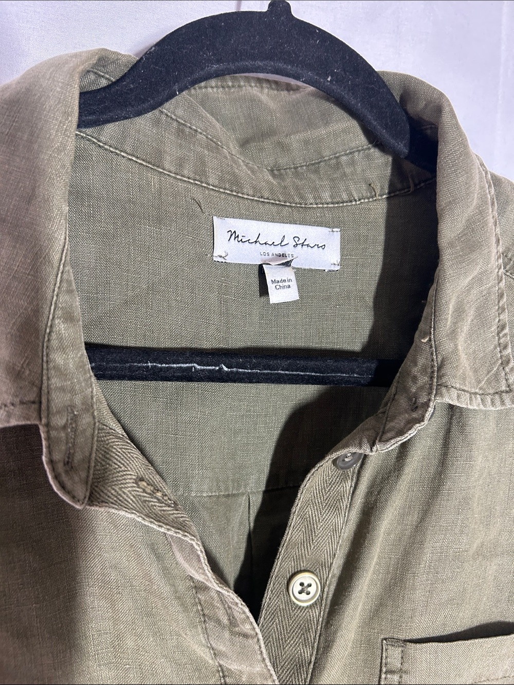 Michael Stars womans  Olive Lightweight Shirt Jacket